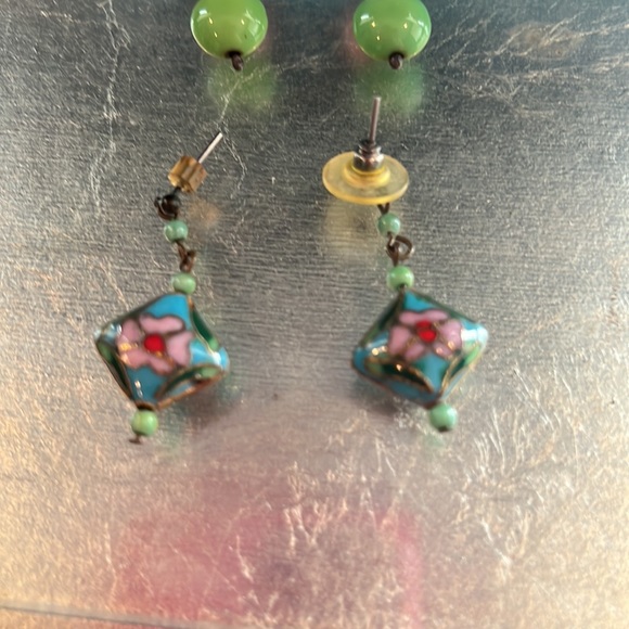 Mid century earrings and Asian style earrings - Picture 2 of 3